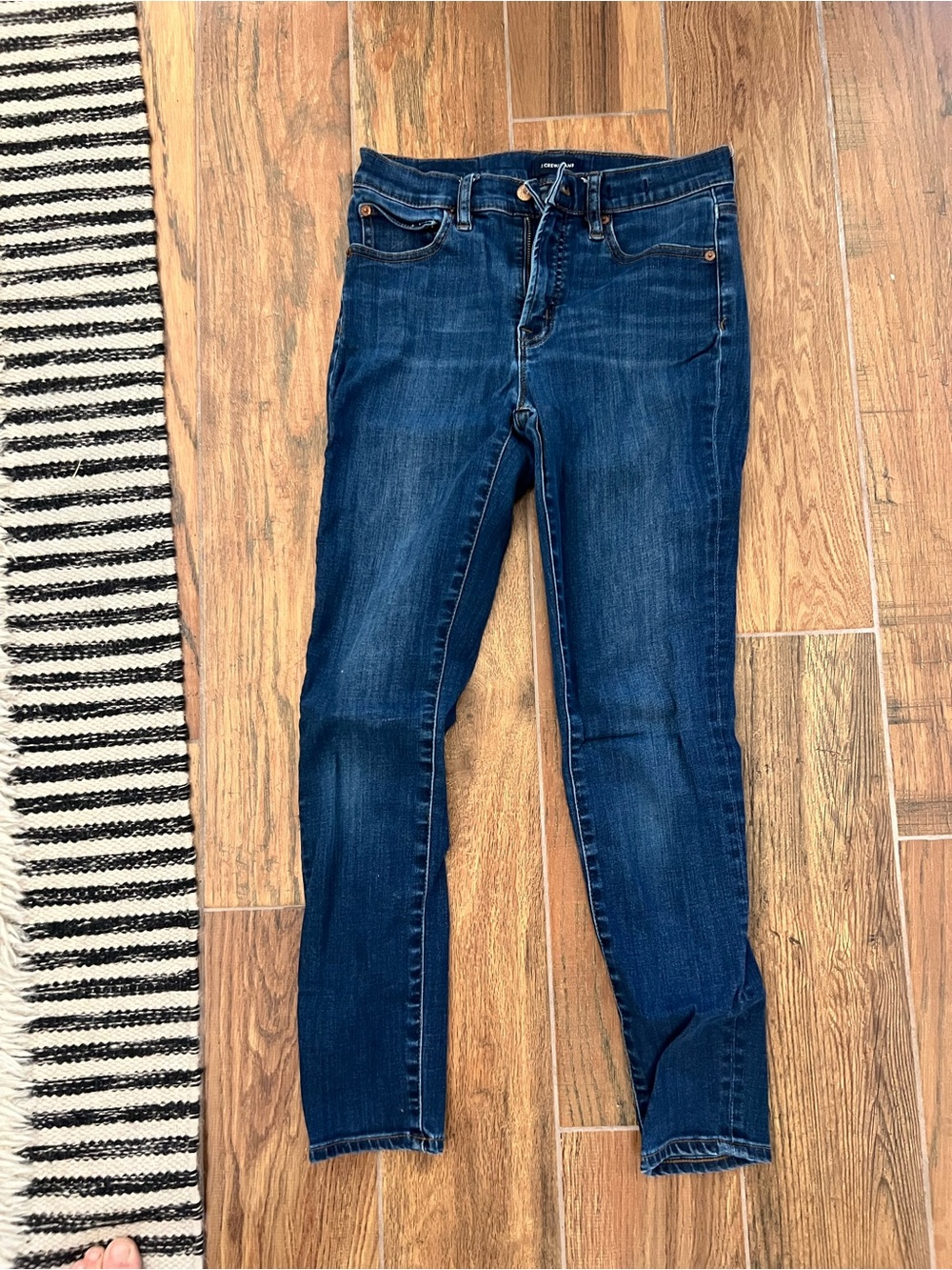 J. Crew Dark Indigo toothpick Skinny Jeans